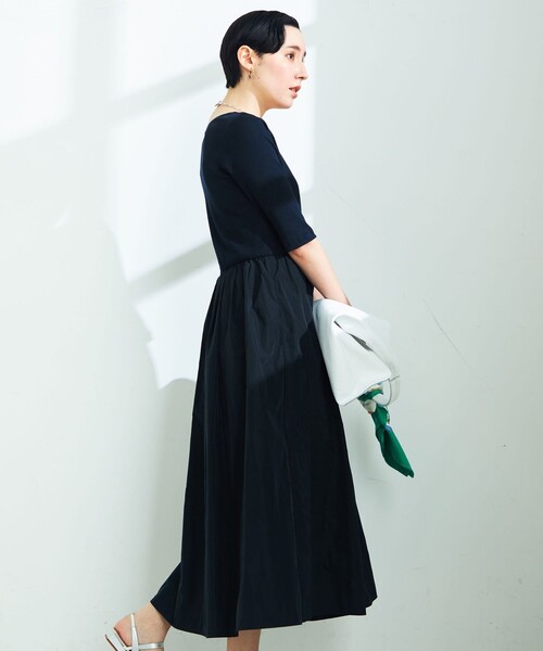 NOLLEY’S（ノーリーズ）の「2WAYドッキングワンピース（ワンピース・レディース・ブラック/ネイビー/オフホワイト・1/2）」の15枚目の写真