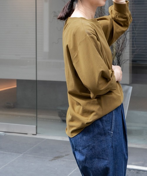 FORK&SPOON（フォークアンドスプーン）の「FORK&SPOON　ハイツイストコットンギャザースリーブTシャツ（Tシャツ/カットソー・レディース・ブラック/ブルー/オフホワイト/チャコールグレー/グリーン系その他/ミント・1）」の17枚目の写真