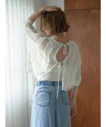 YECCA VECCA | 2wayフリンジリボンニット(ニット/セーター)