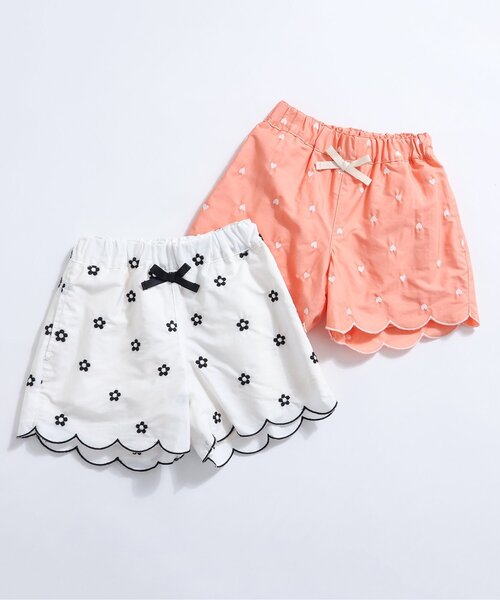 apres les cours（アプレレクール）の「【セットアップ可】ハート・フラワー・シェル スカラップショートパンツ（その他パンツ・キッズ・アイボリー/サーモンピンク・140/130/120/110/100/90/80）」の19枚目の写真