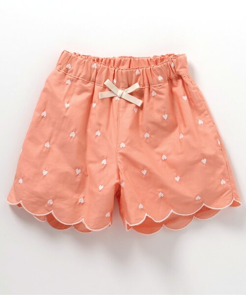 apres les cours（アプレレクール）の「【セットアップ可】ハート・フラワー・シェル スカラップショートパンツ（その他パンツ・キッズ・アイボリー/サーモンピンク・140/130/120/110/100/90/80）」の10枚目の写真