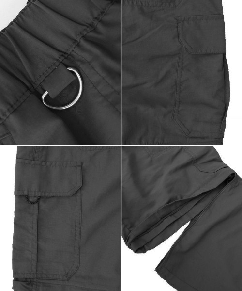 TIMELY WARNING（タイムリーワーニング）の「【TIMELY WARNING】2WAY CARGO NYLON PANTS（その他パンツ・メンズ・ブラック/カーキ/ベージュ・M/L/XL）」の8枚目の写真