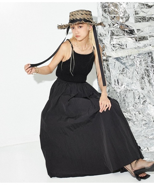 Settimissimo（セッティミッシモ）の「ミックスカラー フリンジ リボン付き ペーパー ハット 帽子（ハット・レディース・ブラック・FREE）」の10枚目の写真