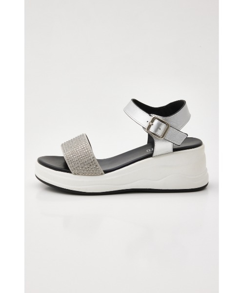 STACCATO（スタッカート）の「フーゴスポーティーヒールサンダル（サンダル・レディース・シルバー/ブラック・23.5cm/24cm/24.5cm/23cm/22.5cm）」の2枚目の写真