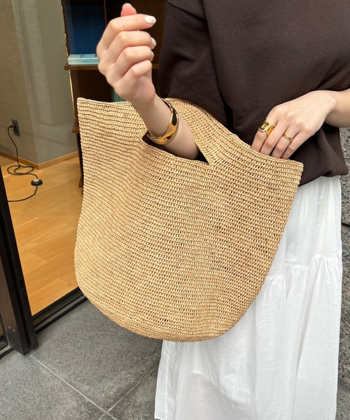 DouDou（ドゥドゥ）の「【MADE IN MADA 24SS】KOKO BAG（かごバッグ・レディース・ベージュ系その他/ベージュ/ピンク・FREE）」の17枚目の写真