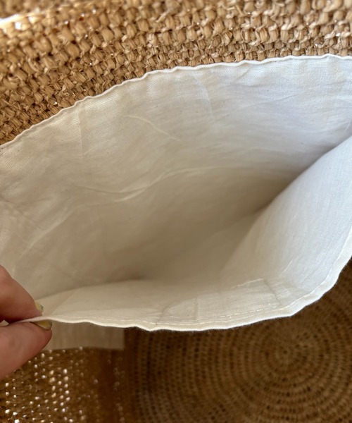 DouDou（ドゥドゥ）の「【MADE IN MADA 24SS】KOKO BAG（かごバッグ・レディース・ベージュ系その他/ベージュ/ピンク・FREE）」の10枚目の写真