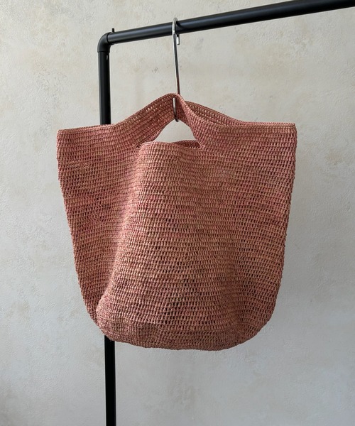 DouDou（ドゥドゥ）の「【MADE IN MADA 24SS】KOKO BAG（かごバッグ・レディース・ベージュ系その他/ベージュ/ピンク・FREE）」の5枚目の写真