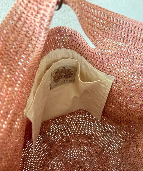 DouDou（ドゥドゥ）の「【MADE IN MADA 24SS】KOKO BAG（かごバッグ・レディース・ベージュ系その他/ベージュ/ピンク・FREE）」の7枚目の写真