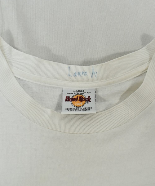 VINTAGE(ヴィンテージ)の「【ヴィンテージ古着】 Hard Rock CAFE / ハードロックカフェ ロゴ プリントTシャツ(Tシャツ/カットソー・メンズ・ホワイト・LARGE)」の5枚目の写真