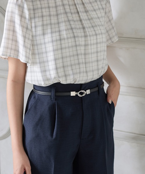 Honeys(ハニーズ)の「リングモチーフ細ベルト(ベルト・レディース・ブラック系その他/ブラック/グレイッシュベージュ・FREE)」の7枚目の写真