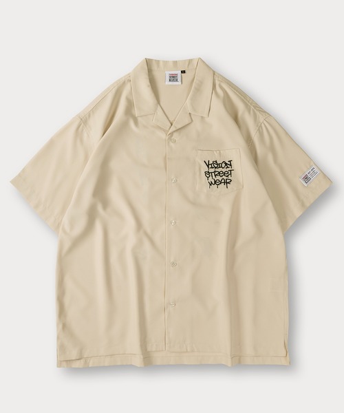 VISION STREET WEAR(ヴィジョンストリートウェア)の「【0】【VISION STREET WEAR/ヴィジョンストリートウェア】ゴーストスケーター&グラフィックデザイン オープンカラー 刺繍デザイン 半袖シャツ オーバーサイス(シャツ/ブラウス・メンズ・ブラック系その他/アイボリー/オフホワイト/サックスブルー/ブラック・L/XL/M)」の12枚目の写真