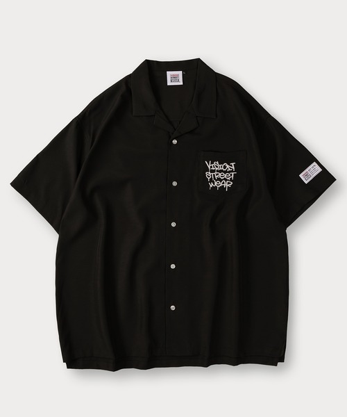 VISION STREET WEAR(ヴィジョンストリートウェア)の「【0】【VISION STREET WEAR/ヴィジョンストリートウェア】ゴーストスケーター&グラフィックデザイン オープンカラー 刺繍デザイン 半袖シャツ オーバーサイス(シャツ/ブラウス・メンズ・ブラック系その他/アイボリー/オフホワイト/サックスブルー/ブラック・L/XL/M)」の8枚目の写真