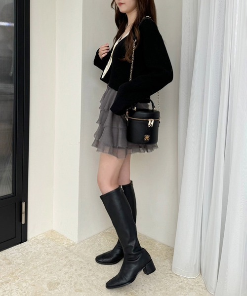 セール】【WEB限定アイテム】ハートボタンベルスリーブカーディガン