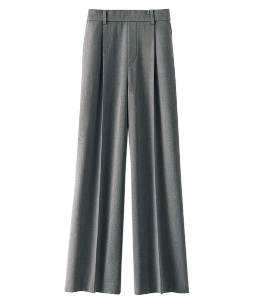 BELLUNA PLUS(ベルーナ)の「サマ見え!美脚タック使いワイドパンツ60(その他パンツ・レディース・杢グレー/カーキ/アイボリー/ブラック・X-LARGE/LARGE/MEDIUM/SMALL)」の12枚目の写真