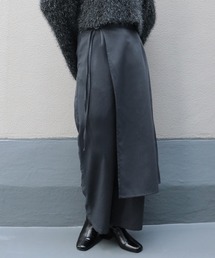 【&g’aime】ラップレイヤードワイドパンツ　WRAP LAYERED WIDE PANTS