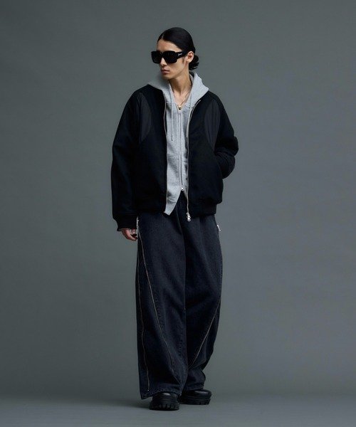 【良品】soerte WOOL BLEND SWITCHING BLOUSON soerte（ソエルテ）の「WOOL BLEND SWITCHING BLOUSON/ウール