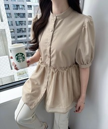 clear | チュールドッキングペプラムブラウス≪2024SS新作≫(シャツ/ブラウス)