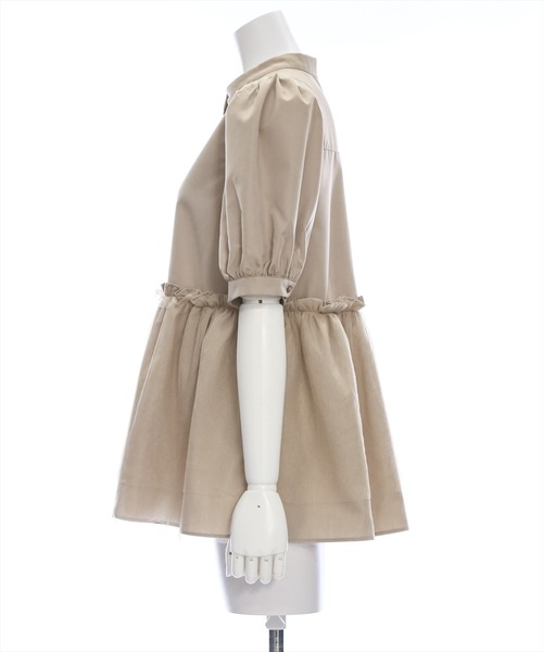 clear（クリア）の「チュールドッキングペプラムブラウス［オフィスカジュアル 着回し抜群 大人］≪再入荷≫（シャツ/ブラウス・レディース・ブラック/オフホワイト/ベージュ・F）」の14枚目の写真