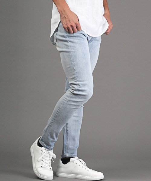 ストレッチスキニーデニムパンツ（デニムパンツ）｜LUXSTYLE（ラグスタイル）