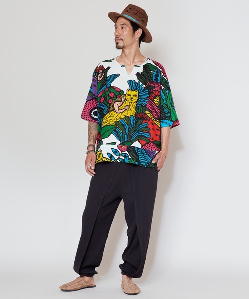 チャイハネ（チャイハネ）の「【チャイハネ】PLOY KASOM with Amina メンズトップス（その他トップス・メンズ・ブルー/ホワイト・FREE）」の8枚目の写真