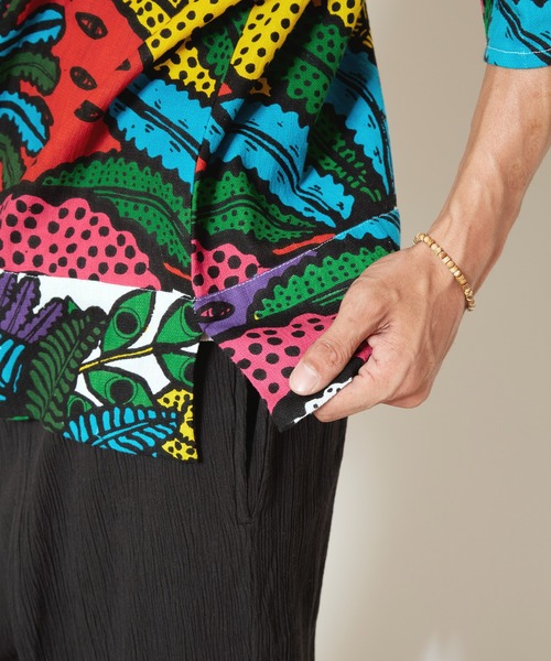 チャイハネ（チャイハネ）の「【チャイハネ】PLOY KASOM with Amina メンズトップス（その他トップス・メンズ・ブルー/ホワイト・FREE）」の4枚目の写真