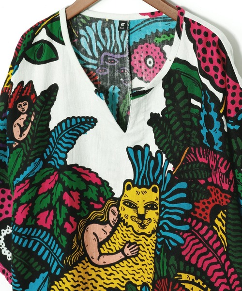 チャイハネ（チャイハネ）の「【チャイハネ】PLOY KASOM with Amina メンズトップス（その他トップス・メンズ・ブルー/ホワイト・FREE）」の5枚目の写真