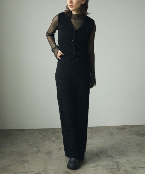 anuke（アンヌーク）の「anuke Knotyarn Knit Skirt ノットヤーン 