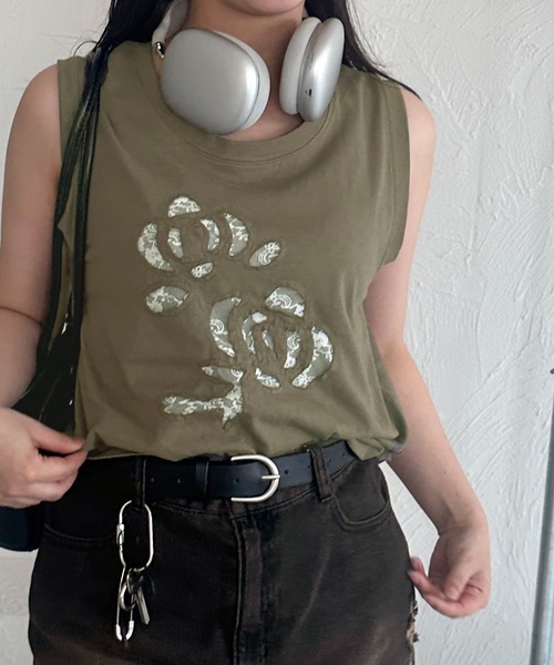 apres jour mignon（アプレジュールミニョン）の「【apresjour mignon SOIE】アソートリボンレースデザインタンク【ZOZOTOWN限定アイテム】（タンクトップ・レディース・ブラック系その他/ブラック/カーキ/ブラック系その他2・X-LARGE/フリー）」の9枚目の写真
