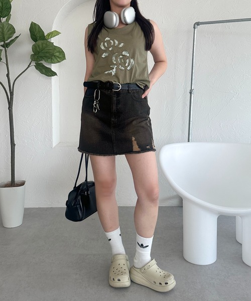 apres jour mignon（アプレジュールミニョン）の「【apresjour mignon SOIE】アソートリボンレースデザインタンク【ZOZOTOWN限定アイテム】（タンクトップ・レディース・ブラック系その他/ブラック/カーキ/ブラック系その他2・X-LARGE/フリー）」の6枚目の写真