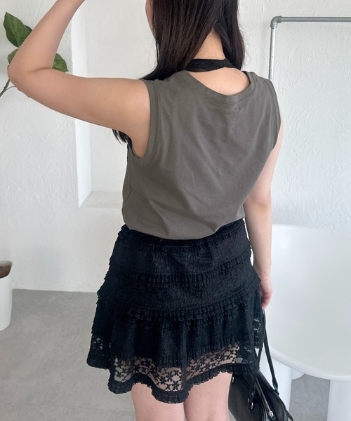 apres jour mignon（アプレジュールミニョン）の「【apresjour mignon SOIE】アソートリボンレースデザインタンク【ZOZOTOWN限定アイテム】（タンクトップ・レディース・ブラック系その他/ブラック/カーキ/ブラック系その他2・X-LARGE/フリー）」の22枚目の写真