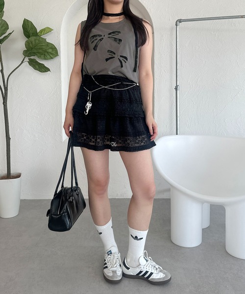 apres jour mignon（アプレジュールミニョン）の「【apresjour mignon SOIE】アソートリボンレースデザインタンク【ZOZOTOWN限定アイテム】（タンクトップ・レディース・ブラック系その他/ブラック/カーキ/ブラック系その他2・X-LARGE/フリー）」の21枚目の写真