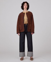 MACPHEE（マカフィー）の「チェックスパーク クルーネックジャケット