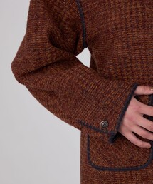 タグ付き　MACPHEE チェックスパーク　ノーカラージャケット　36 MACPHEE（マカフィー）の「チェックスパーク クルーネックジャケット
