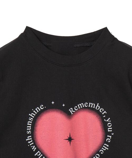 dispark（ディスパーク）の「DISPARK/ハートレタリングクロップドT（Tシャツ/カットソー・レディース・ブラック・FREE）」の9枚目の写真