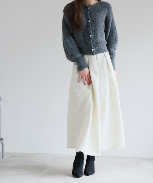 VIVIAN(ヴィヴィアン)の「ポインテッドトゥプレートヒールニットショートブーツ(ブーツ・レディース・ブラック・S/M/L/LL)」の12枚目の写真