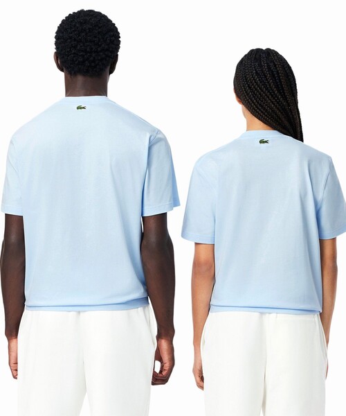 ラコステ ピマコットンクルーネックTシャツ ラコステ LACOSTE 鹿の子クルーネックTシャツ（半袖） （グレー