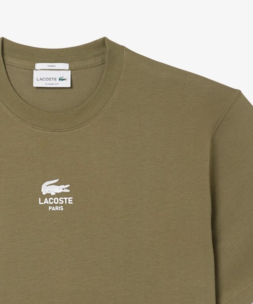 送料関税込みLacoste スモールパリロゴクルーネックTシャツ スモールパリロゴクルーネックTシャツ（Tシャツ/カットソー