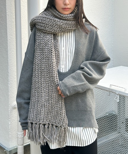 ジャーナルスタンダード　セレクト　編み編みマフラー ジャーナルスタンダード セレクト 編み編みマフラー - メルカリ