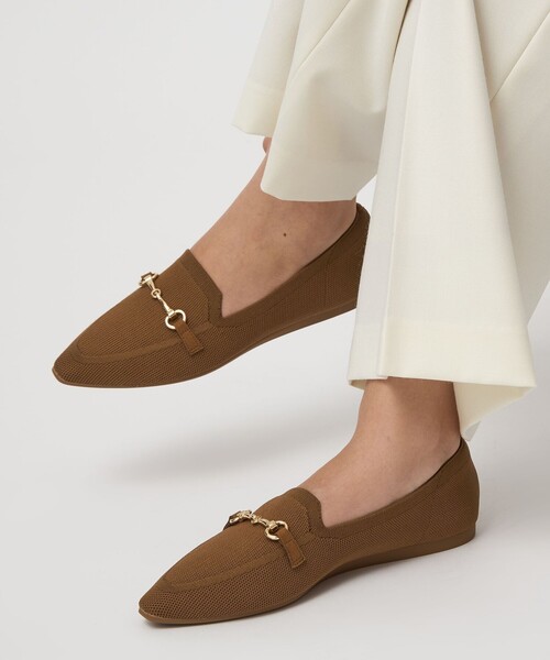 green label relaxing（グリーンレーベルリラクシング）の「ウェルネス ニット ローファー 撥水・ウォッシャブル（ローファー・レディース・ブラック/モカ/ライトグレー/ベージュ/ブラウン系/ダークブラウン/ナチュラル・23.5cm/24cm/24.5cm/25cm/22.5cm/23cm）」の5枚目の写真