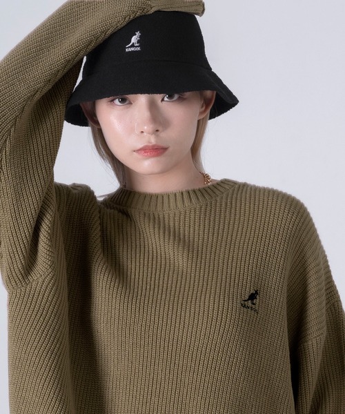 KANGOL(カンゴール)の「【別注】KANGOL カンゴール ブランド ロゴ ワンポイント 刺繍 クルーニット 長袖 セーター(ニット/セーター・メンズ・ライトグレー/ブラック/ベージュ・M/L/XL)」の11枚目の写真