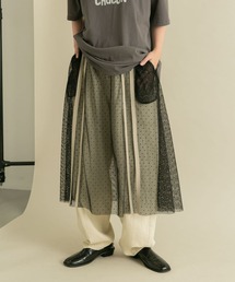 KBF | メッシュラインレイヤードスカート(スカート)