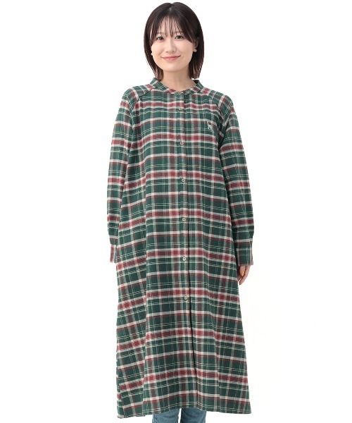 チチカカ(チチカカ)の「リャマ刺繍チェックシャツワンピース(シャツワンピース・レディース・ブラック/ライトグレー/グリーン・FREE)」の13枚目の写真