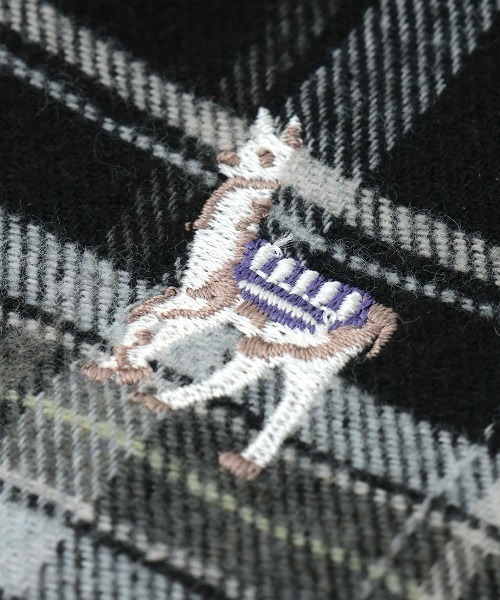 チチカカ(チチカカ)の「リャマ刺繍チェックシャツワンピース(シャツワンピース・レディース・ブラック/ライトグレー/グリーン・FREE)」の21枚目の写真