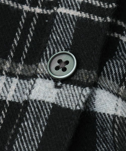 チチカカ(チチカカ)の「リャマ刺繍チェックシャツワンピース(シャツワンピース・レディース・ブラック/ライトグレー/グリーン・FREE)」の22枚目の写真