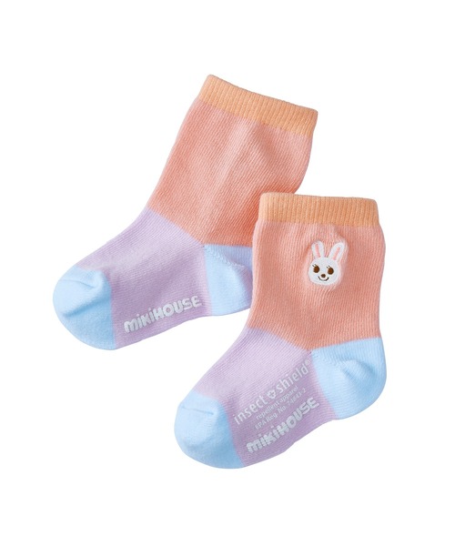 MIKI HOUSE(ミキハウス)の「虫よけ加工ソックス(ソックス/靴下・キッズ・ホワイト/ピンク・11-13cm/13-15cm/15-17cm/17-19cm)」の2枚目の写真