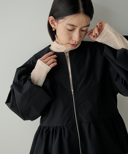 バルーンペプラムブルゾン(Tシャツ/カットソー)|Shelly island(シェリーアイランド) バルーンペプラムブルゾン(Tシャツ/カットソー)|Shelly island(シェリーアイランド)