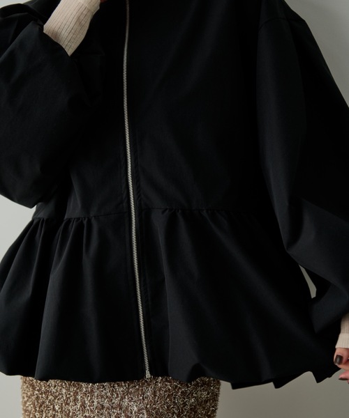 バルーンペプラムブルゾン(Tシャツ/カットソー)|Shelly island(シェリーアイランド) バルーンペプラムブルゾン(Tシャツ/カットソー)|Shelly island(シェリーアイランド)