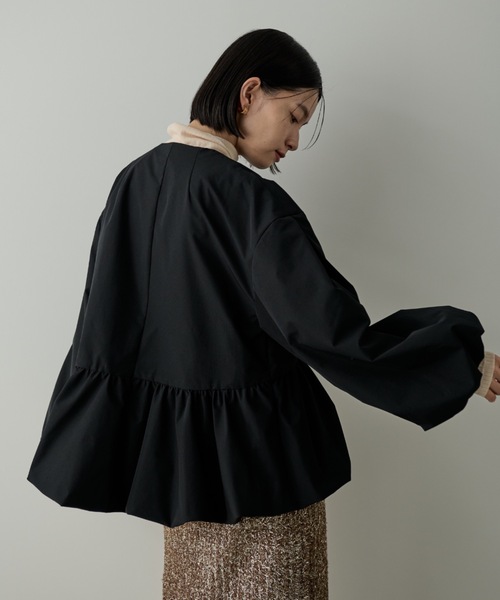 バルーンペプラムブルゾン(Tシャツ/カットソー)|Shelly island(シェリーアイランド) バルーンペプラムブルゾン(Tシャツ/カットソー)|Shelly island(シェリーアイランド)