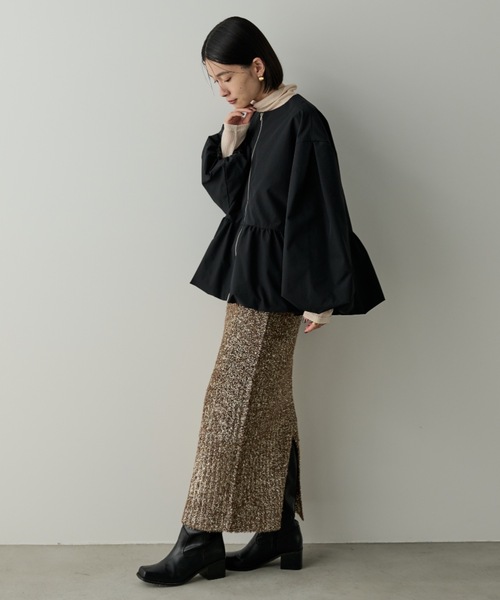 バルーンペプラムブルゾン(Tシャツ/カットソー)|Shelly island(シェリーアイランド) バルーンペプラムブルゾン(Tシャツ/カットソー)|Shelly island(シェリーアイランド)