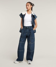 ハイウエスト ワイドレッグ」に該当するレディースのパンツ